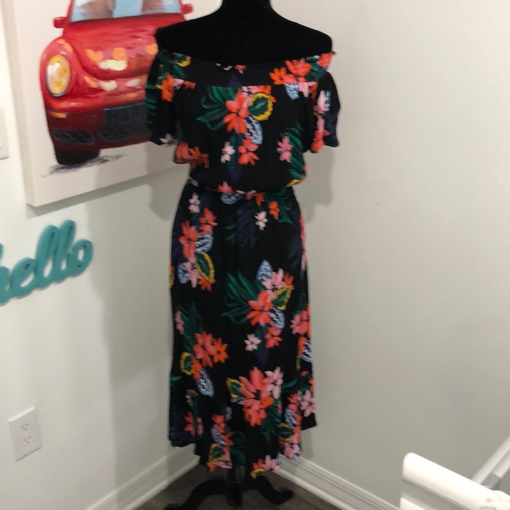Old Navy strapless tropical dress size 12